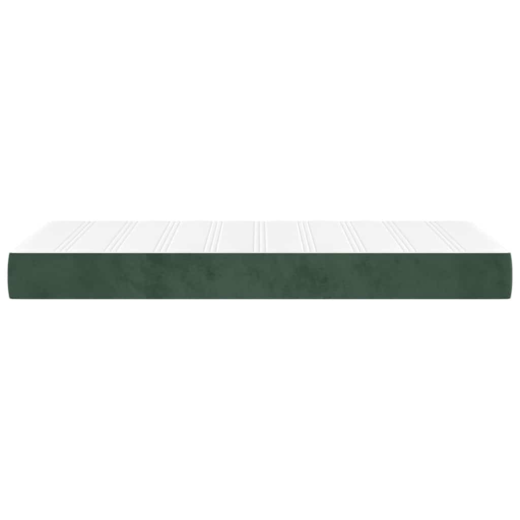 Materasso a Molle Verde Scuro 90x220x20 cm in Velluto 4016603