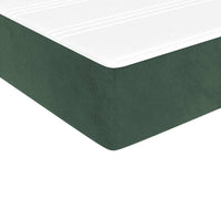 Materasso a Molle Verde Scuro 90x220x20 cm in Velluto 4016603