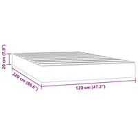 Materasso a Molle Insacchettate Nero 120x220x20 cm in Velluto