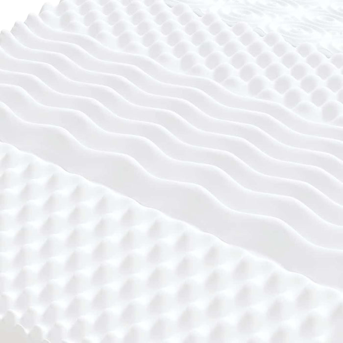 vidaXL Materasso in Schiuma Bianco 90x210 cm 7 Zone Durezza 20 ILD