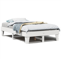 Letto senza Materasso Bianco 120x200 cm Legno Massello di Pino 855359