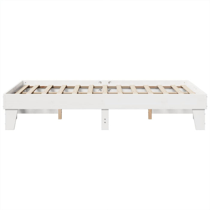 Letto senza Materasso Bianco 120x200 cm Legno Massello di Pino 855359