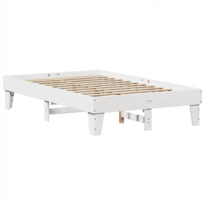 Letto senza Materasso Bianco 120x200 cm Legno Massello di Pino 855359