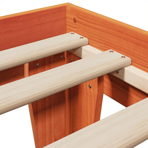 Letto senza Materasso Marrone Cera 90x200 cm Legno di Pino 855366