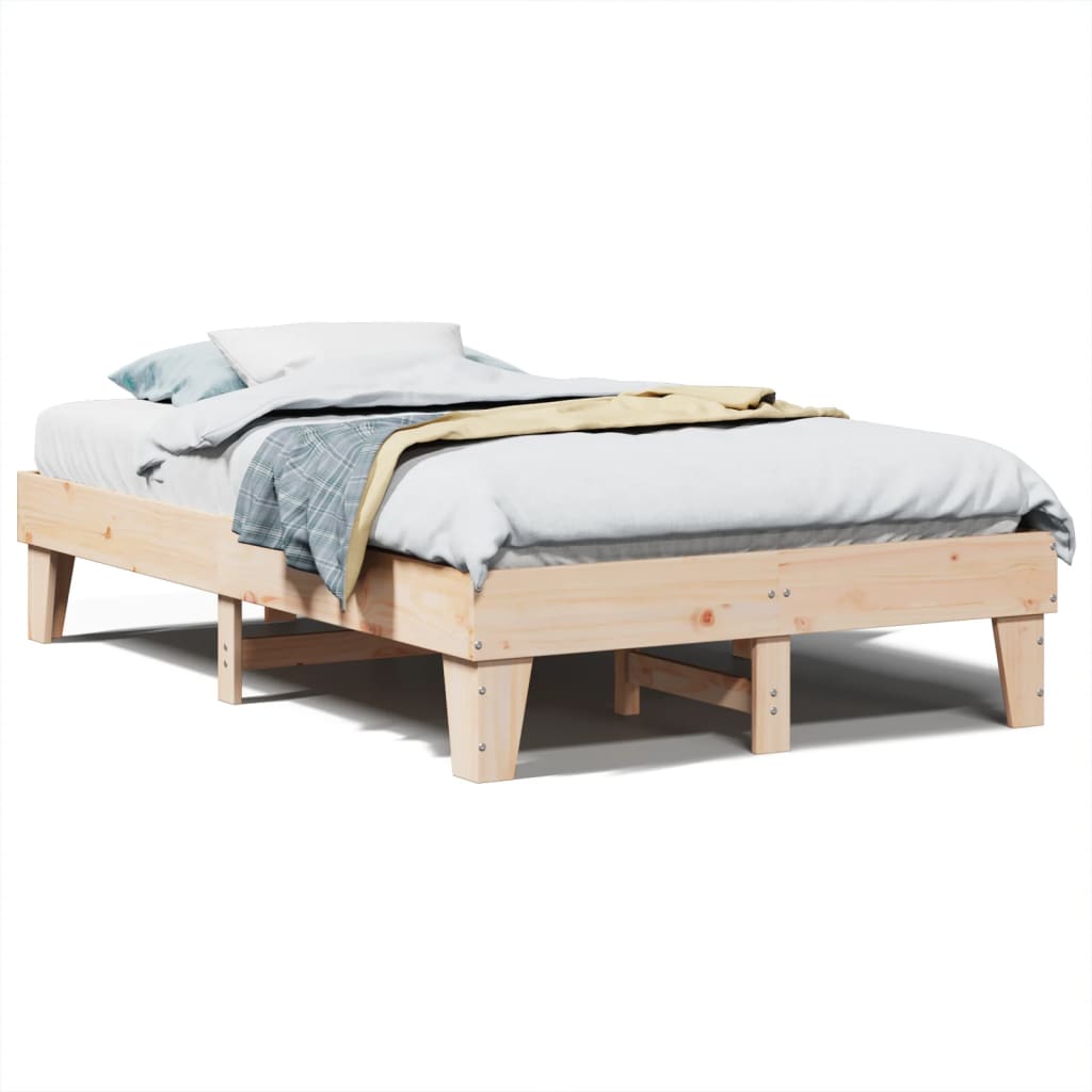 Letto senza Materasso 120x190 cm in Legno Massello di Pino 855373