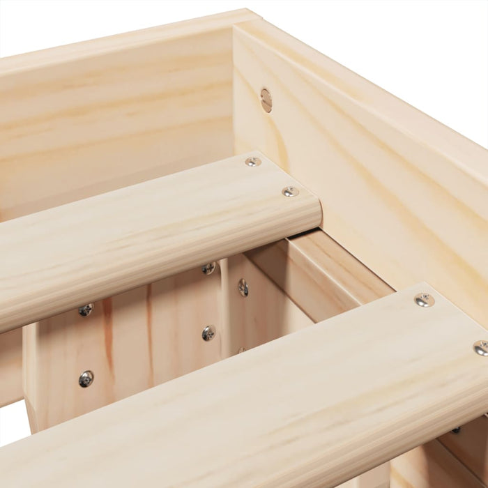 Letto senza Materasso 120x190 cm in Legno Massello di Pino 855373