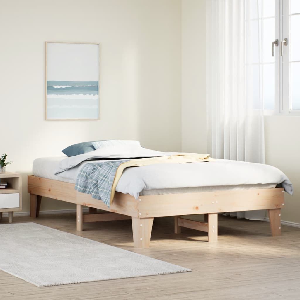 Letto senza Materasso 120x190 cm in Legno Massello di Pino 855373