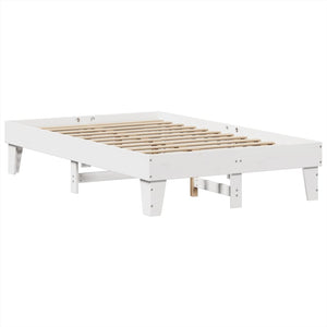 Letto senza Materasso Bianco 120x190 cm Legno Massello di Pino 855374