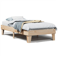 Letto senza Materasso 75x190 cm in Legno Massello Pino 855379