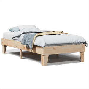 Letto senza Materasso 75x190 cm in Legno Massello Pino 855379