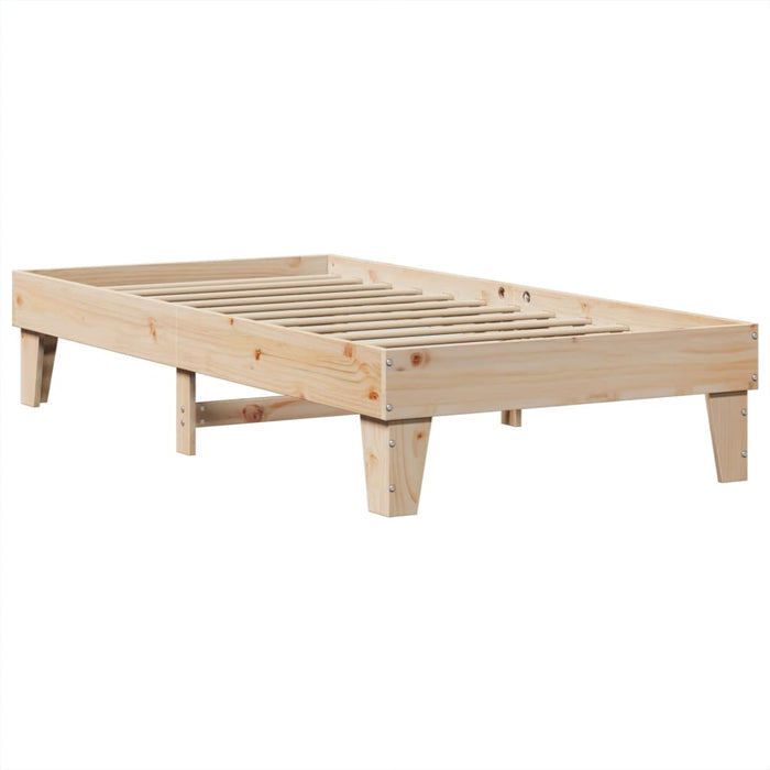 vidaXL Letto senza Materasso 75x190 cm in Legno Massello Pino