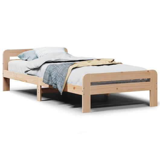 Letto senza Materasso 75x190 cm in Legno Massello Pino 855496
