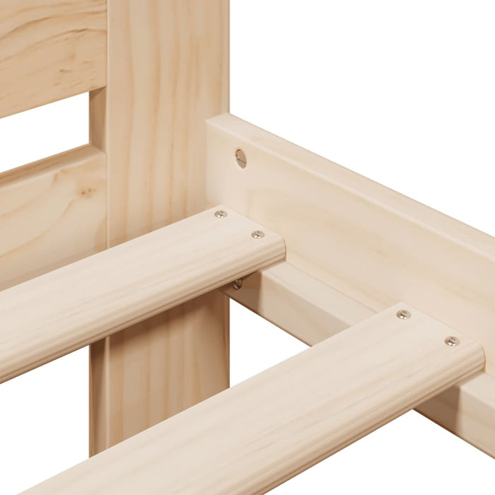 Letto senza Materasso 75x190 cm in Legno Massello Pino 855496