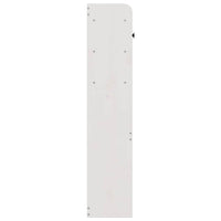 Testiera con Ripiani Bianca 160 cm in Legno Massello di Pino 855506