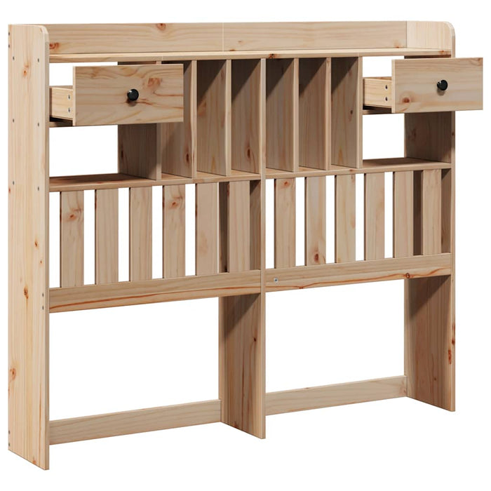 Testiera con Ripiani 135 cm in Legno Massello di Pino 855514