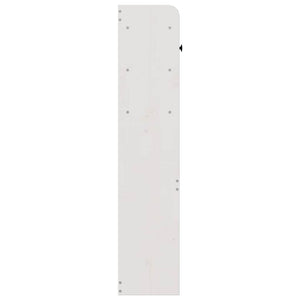 Testiera con Ripiani Bianca 135 cm in Legno Massello di Pino 855515