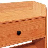 Testiera con Ripiani Marrone Cera 75 cm in Legno di Pino 855528