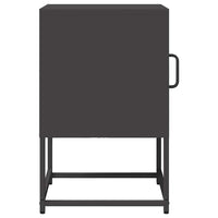 vidaXL Comodino Nero 36x39x60,5 cm in Acciaio Laminato a Freddo