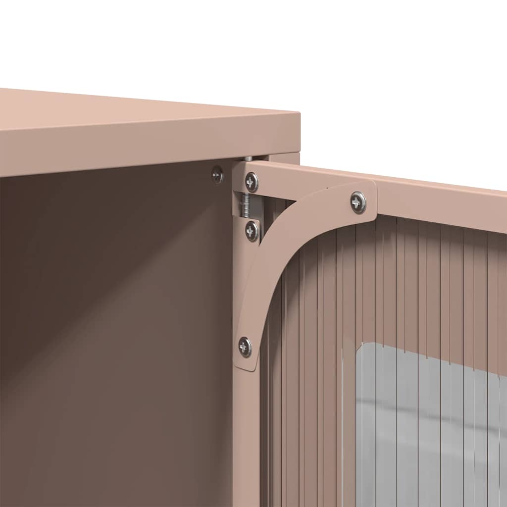 vidaXL Comodino Rosa 36x39x60,5 cm in Acciaio Laminato a Freddo