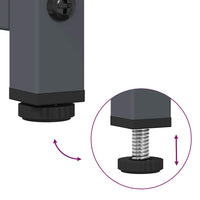 Comodino-Tavolino da notte Antracite 36x39x60,5 cm in Acciaio Laminato a Freddo