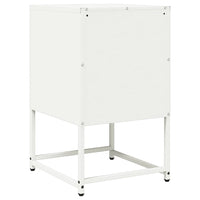 vidaXL Comodino Bianco 36x39x60,5 cm in Acciaio Laminato a Freddo