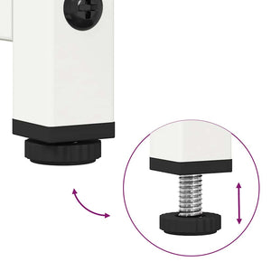 vidaXL Comodino Bianco 36x39x60,5 cm in Acciaio Laminato a Freddo