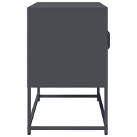 Mobile TV-Credenza TV-Console TV Antracite 68x39x60,5 cm in Acciaio Laminato a Freddo