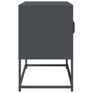 Mobile TV-Credenza TV-Console TV Antracite 68x39x60,5 cm in Acciaio Laminato a Freddo