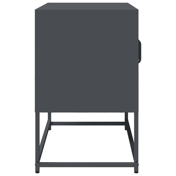 Mobile TV-Credenza TV-Console TV Antracite 68x39x60,5 cm in Acciaio Laminato a Freddo