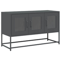 Mobile TV-Credenza TV-Console TV Antracite 100,5x39x60,5 cm Acciaio Laminato a Freddo