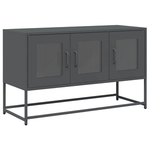 Mobile TV-Credenza TV-Console TV Antracite 100,5x39x60,5 cm Acciaio Laminato a Freddo