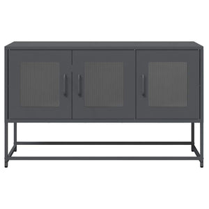 Mobile TV-Credenza TV-Console TV Antracite 100,5x39x60,5 cm Acciaio Laminato a Freddo