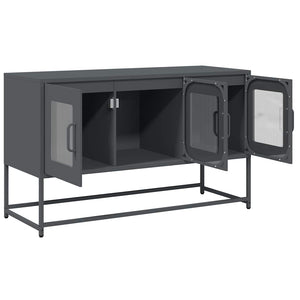 Mobile TV-Credenza TV-Console TV Antracite 100,5x39x60,5 cm Acciaio Laminato a Freddo