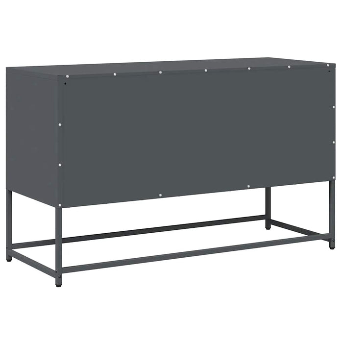 Mobile TV-Credenza TV-Console TV Antracite 100,5x39x60,5 cm Acciaio Laminato a Freddo