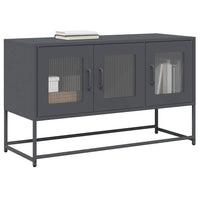 Mobile TV-Credenza TV-Console TV Antracite 100,5x39x60,5 cm Acciaio Laminato a Freddo