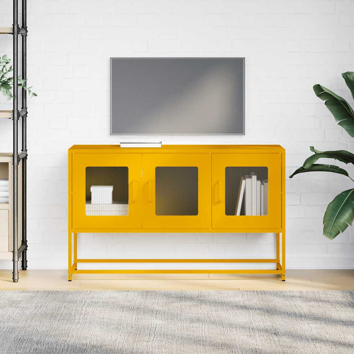 Mobile TV Giallo Senape 100,5x39x60,5 cm in Acciaio 853341