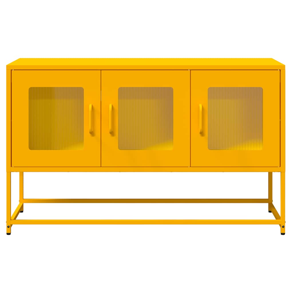Mobile TV Giallo Senape 100,5x39x60,5 cm in Acciaio 853341