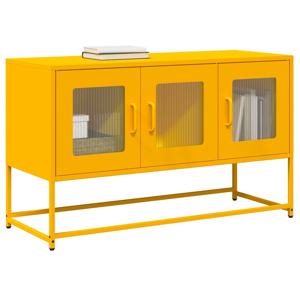 Mobile TV Giallo Senape 100,5x39x60,5 cm in Acciaio 853341
