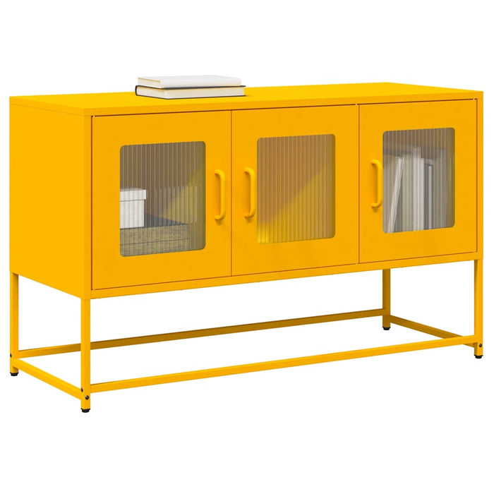 Mobile TV Giallo Senape 100,5x39x60,5 cm in Acciaio 853341