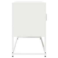 Mobile TV-Credenza TV-Console TV Bianco 100,5x39x60,5 cm in Acciaio Laminato a Freddo