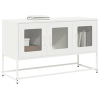 Mobile TV-Credenza TV-Console TV Bianco 100,5x39x60,5 cm in Acciaio Laminato a Freddo