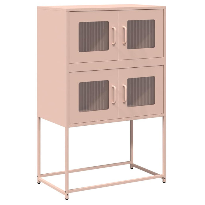 vidaXL Credenza Rosa 68x39x107 cm in Acciaio