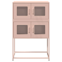 vidaXL Credenza Rosa 68x39x107 cm in Acciaio