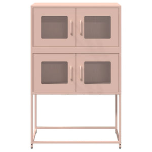 vidaXL Credenza Rosa 68x39x107 cm in Acciaio