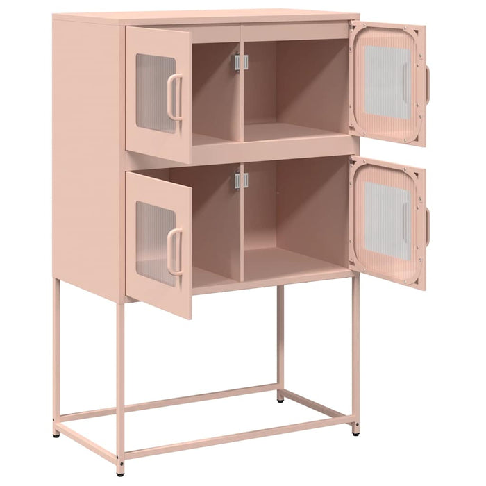 vidaXL Credenza Rosa 68x39x107 cm in Acciaio