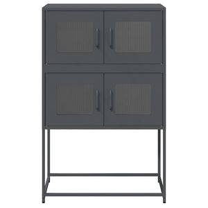 Credenza-Buffet-Armadio da cucina Antracite 68x39x107 cm Acciaio 504132