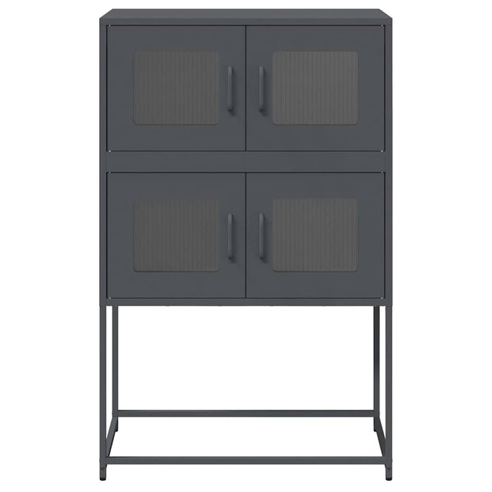 Credenza-Buffet-Armadio da cucina Antracite 68x39x107 cm Acciaio 504132