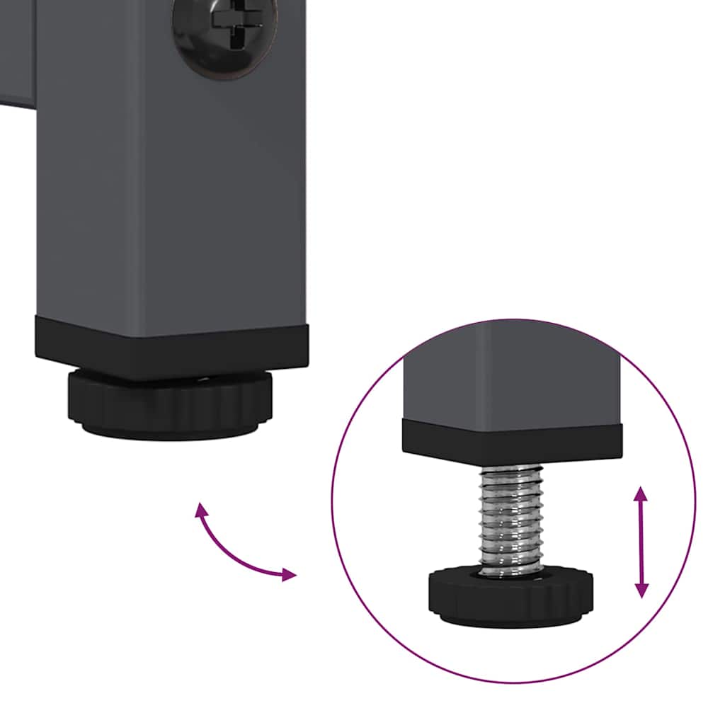 vidaXL Credenza Antracite 68x39x107 cm Acciaio
