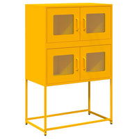 vidaXL Credenza Giallo Senape 68x39x107 cm in Acciaio