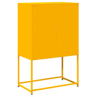 vidaXL Credenza Giallo Senape 68x39x107 cm in Acciaio